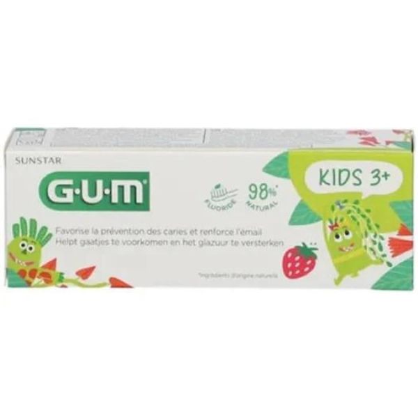 Pastă de dinți pentru copii GUM Kids 2-6 cu fluor căpșuni
