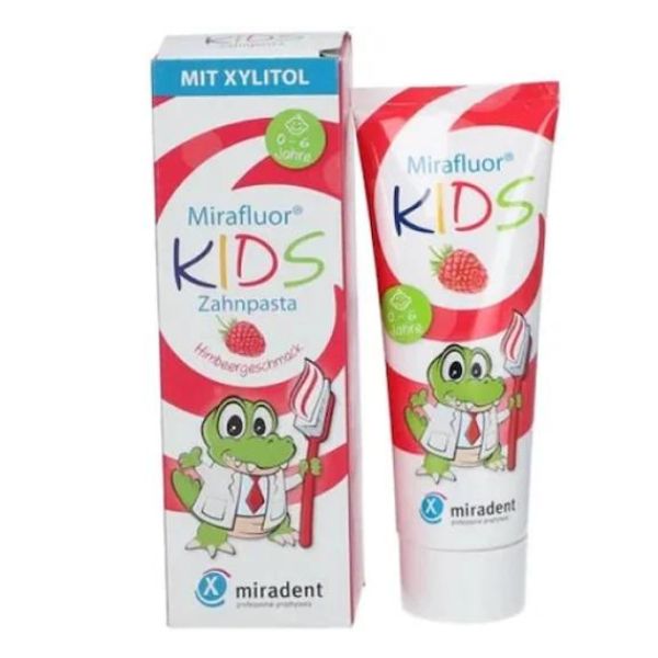 Pasta de dinti pentru copii, Miradent Mirafluor, cu fluor si xylitol