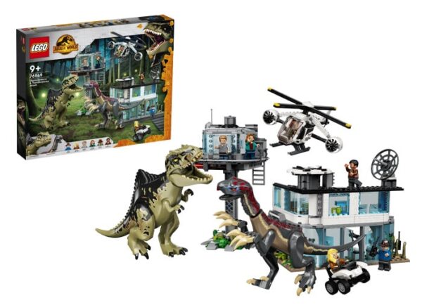 Atacul Giganotozaurului si Therizinosaurului LEGO si cutia