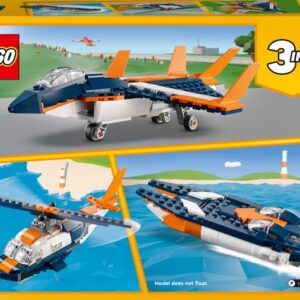 Avion Supersonic LEGO Creator 3 in 1