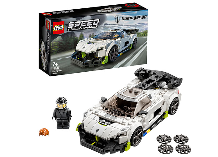Koenigsegg Jesko piese si masina LEGO Speed Champions