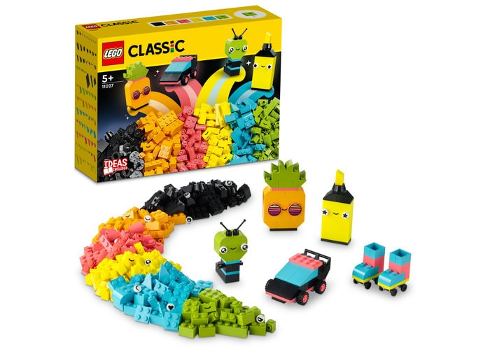 LEGO Classic piese Distractie creativa in culori neon