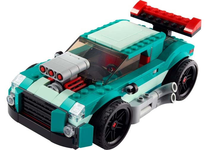 Masina de curse LEGO asamblata