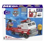 Mega Paw Patrol Marshall camion de pompieri set de constructie