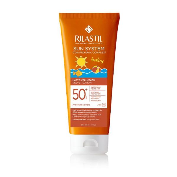 Lotiune catifelata pentru copii SPF 50+ SUN SYSTEM RILASTIL, 200ml