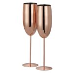 2 flute de sampanie rose gold Oak&Steel