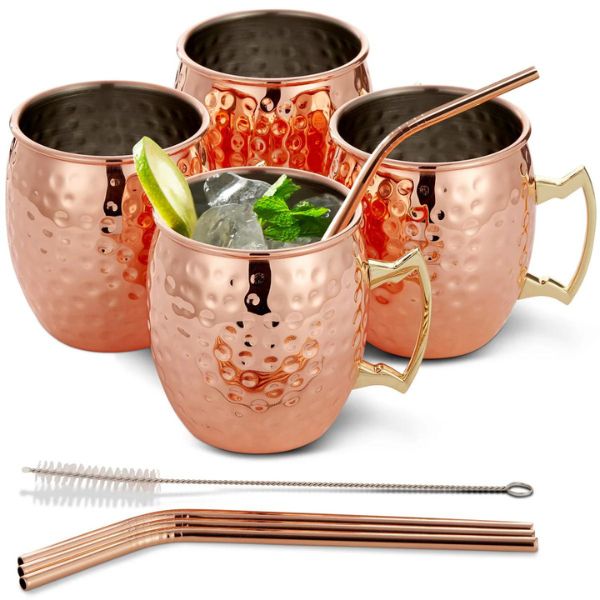 4 cani de cocktail Moscow Mule Oak&Steel