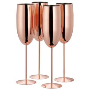 4 flute de sampanie rose gold Oak&Steel