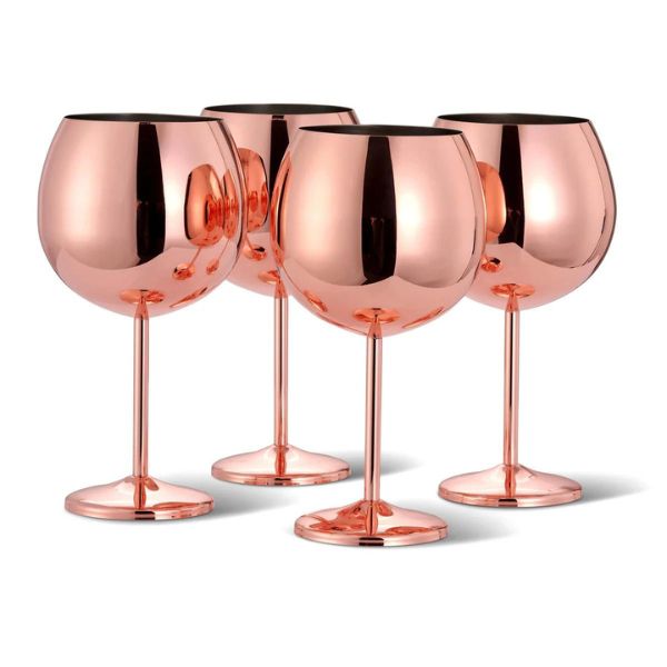 4 pahare de gin Rose Gold Oak&Steel