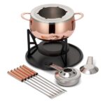 Set Fondue Rose Gold Oak&Steel