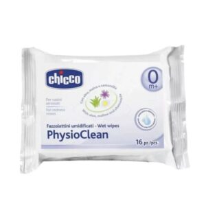 Șervețele umede pentru nas Chicco PhysioClean, 16 buc, 0 luni+