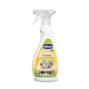 Soluție vegană de curățare antibacteriană Chicco cu pulverizator pentru multiple suprafețe, 500 ml, 0 luni+