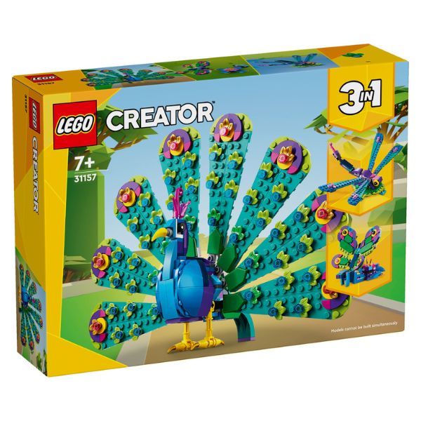 Păun exotic LEGO Creator Expert 3 în 1