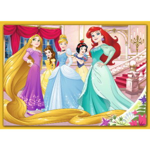 PUZZLE TREFL 4IN1 DISNEY PRINCESS -  ZIUA FERICITA - imagine 1