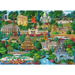 PUZZLE TREFL DIN LEMN 1000 PIESE OBIECTIVE TURISTICE FAIMOASE DIN FRANTA - imagine 1