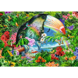 PUZZLE TREFL SPIRAL 1040 PIESE ANIMALE TROPICALE - imagine 1