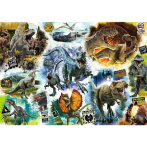 PUZZLE TREFL 1000 JURASSIC WORLD PE URMELE DINOZAURILOR - imagine 1