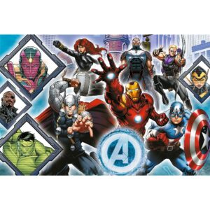 PUZZLE TREFL PRIMO SUPER SHAPE XXL 104 AVENGERS - imagine 1