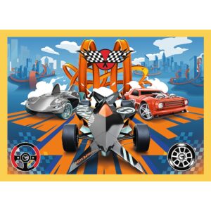 PUZZLE TREFL 4IN1 HOT WHEELS VEHICULE - imagine 1