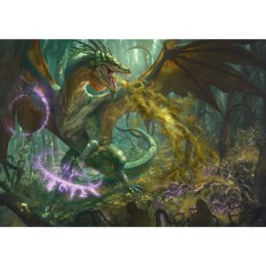 PUZZLE TREFL UFT 1000 DUNGEONS DRAGONS DRAGONUL VERDE - imagine 1