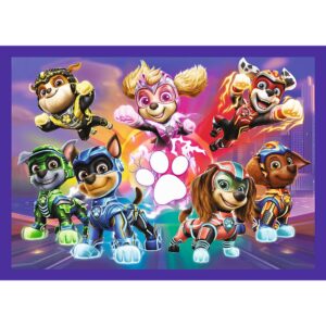 PUZZLE TREFL 4IN1 PATRULA CATELUSILOR MIGHTY MOVIE EROII - imagine 1