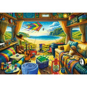 PUZZLE TREFL 1000 PREMIUM PLUS TEA TIME CALATORIE CU CARAVANA - imagine 1