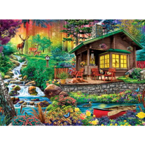 PUZZLE TREFL 3000 CABANA DIN PADURE - imagine 1