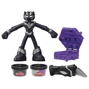 PLAY-DOH MARVEL FIGURINA FLEXIBILA CU ACCESORII BLACK PANTHER 10CM - imagine 1