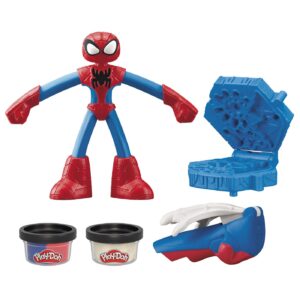 PLAY-DOH MARVEL FIGURINA FLEXIBILA CU ACCESORII SPIDER MAN 10CM - imagine 1