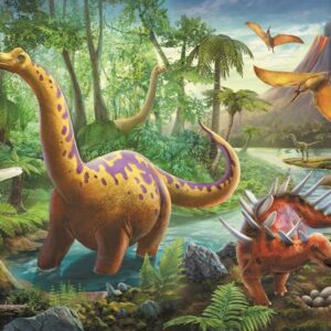 PUZZLE TREFL 60 MIGRATIA DINOZAURILOR - imagine 1