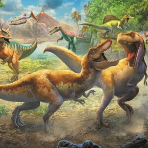 PUZZLE TREFL 160 TYRANNOSAURI IN LUPTA - imagine 1