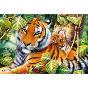 PUZZLE TREFL 1500 TIGRI BENGALEZI IN PADUREA TROPICALA - imagine 1