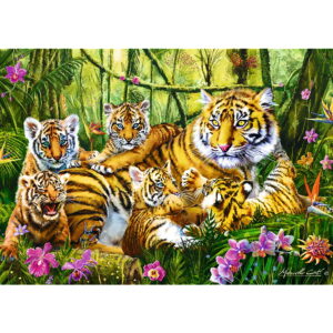 PUZZLE TREFL 500 FAMILIE DE TIGRI - imagine 1