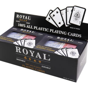 SET 2 PACHETE CARTI ROYAL CANASTA POKER DIN PLASTIC - imagine 1