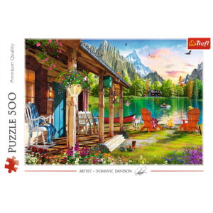 PUZZLE TREFL 500 CABANA DIN MUNTI - imagine 2