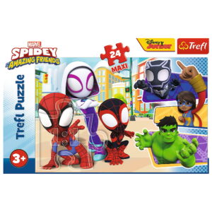 PUZZLE TREFL 24 MAXI SPIDEY SI PRIETENII LUI EXTRAORDINARI - imagine 2