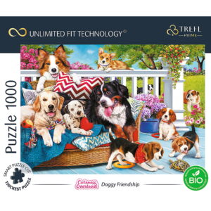 PUZZLE TREFL UFT 1000 PRIETENIA CATELUSILOR - imagine 2