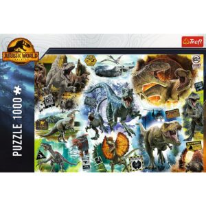 PUZZLE TREFL 1000 JURASSIC WORLD PE URMELE DINOZAURILOR - imagine 2