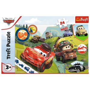 PUZZLE TREFL 24 MAXI CARS MASINUTELE FERICITE - imagine 2