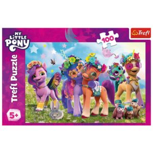 PUZZLE TREFL 100 MY LITTLE PONY PONEII AMUZANTI - imagine 2