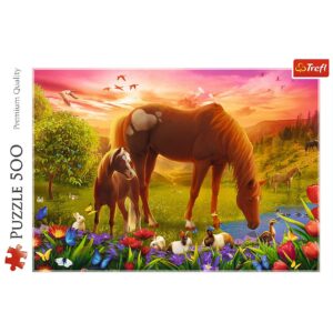 PUZZLE TREFL 500 CALUTII LA APUS - imagine 2