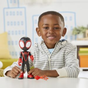 SPIDEY PRIETENII EXTRAORDINARI FIGURINA MILES MORALES SPIDER MAN SUPRADIMENSIONATA 22.8CM - imagine 2