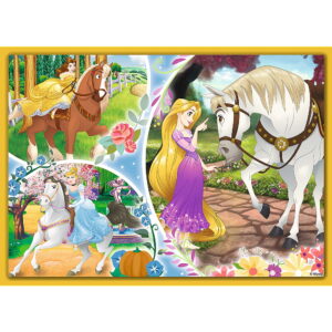 PUZZLE TREFL 4IN1 DISNEY PRINCESS -  ZIUA FERICITA - imagine 2