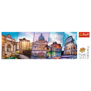 PUZZLE TREFL 500 PANORAMA CALATORIND IN ITALIA - imagine 2