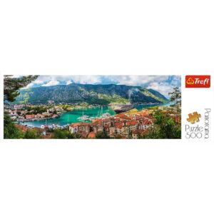 PUZZLE TREFL 500 PANORAMA ORASUL KOTOR MUNTENEGRU - imagine 2