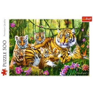 PUZZLE TREFL 500 FAMILIE DE TIGRI - imagine 2