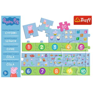 PUZZLE EDUCATIONAL 20 PIESE NUMERE PEPPA PIG - imagine 2