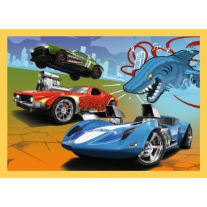 PUZZLE TREFL 4IN1 HOT WHEELS VEHICULE - imagine 3