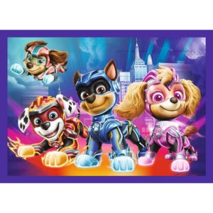 PUZZLE TREFL 4IN1 PATRULA CATELUSILOR MIGHTY MOVIE EROII - imagine 3