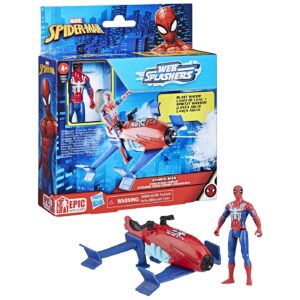 SPIDERMAN SET VEHICUL HYDRO JET SI FIGURINA SPIDER MAN 10CM - imagine 3